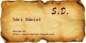 Sári Dániel névjegykártya